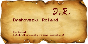 Drahovszky Roland névjegykártya