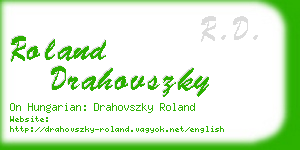 roland drahovszky business card